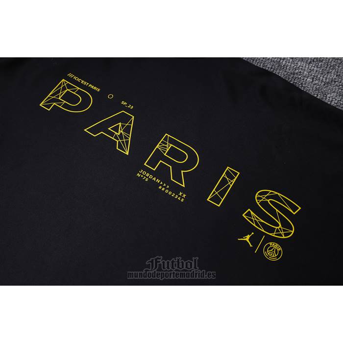 Chandal del Paris Saint-Germain Jordan Manga Corta 2023-2024 Negro - Pantalon Corto